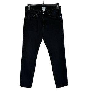 H&M Essentials No. 2 SZ 32/32 Jeans Mid-Rise Pocket Zip-Fly Faded Black Womens